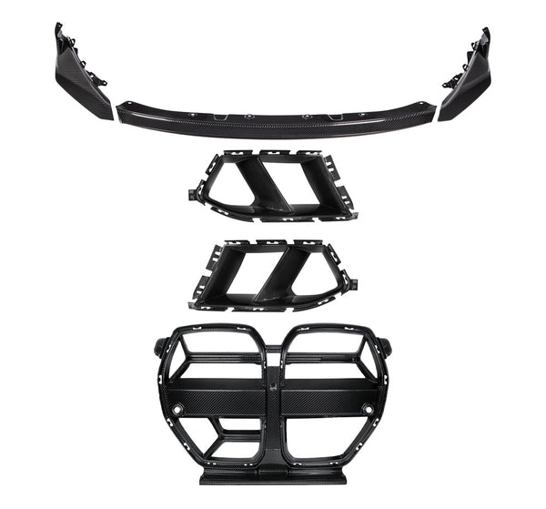 BMW G8X M3/M4 carbon fiber front bundle kit contents
