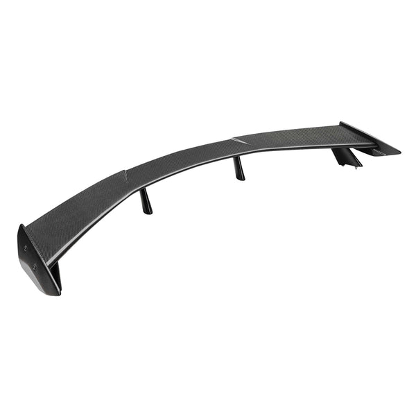 Carbon fiber high wing spoiler for the C8 Corvette Stingray, with end plates