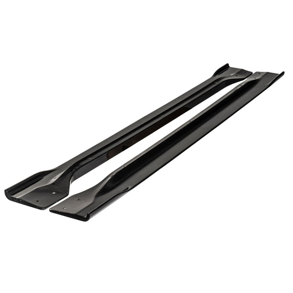 Carbon fiber side skirts for Jeep Grand Cherokee SRT and Trackhawk, pair, angled view